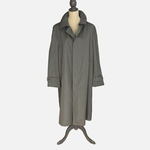 Vintage Moores Men’s Trench Rain Coat Size 42 Regular Gray Removable Liner